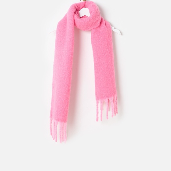 Oliver Bonas Pink Fluffy Scarf - Picture 2 of 3